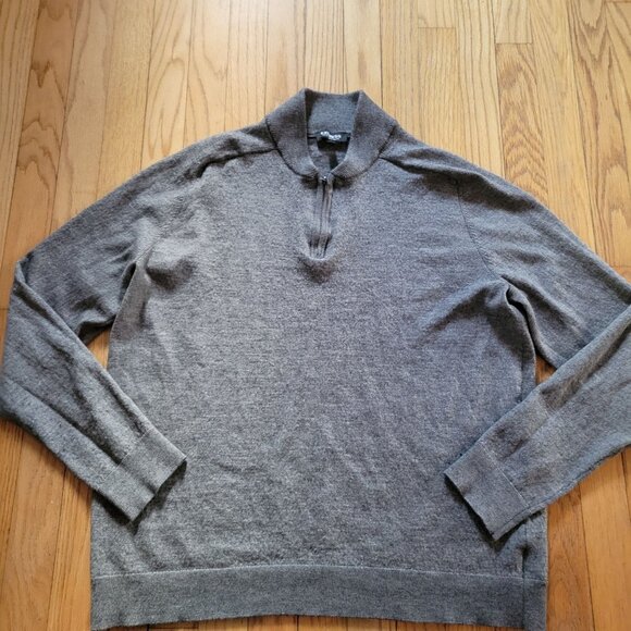 Express Gray Merino Wool Blend Half-Zip Sweater Size XXL - Picture 2 of 4